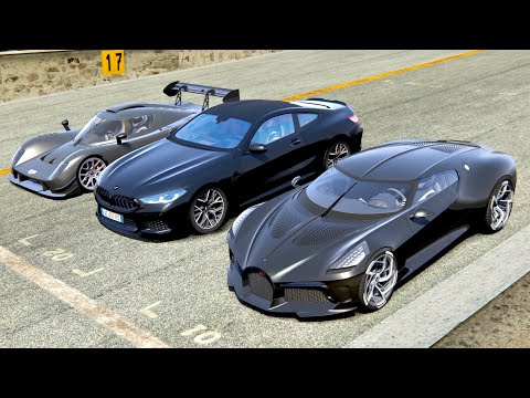 Bugatti La Voiture Noire vs BMW M8 2020 vs Ultima RS 2020 - Top Gear Track