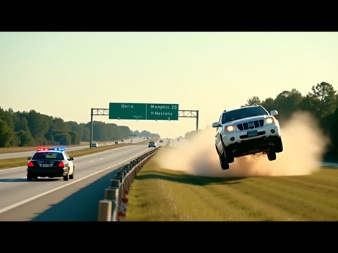 High Speed Police Chase: Trooper's PIT Maneuver & Spike Strip Stops Speeding Sentra|Dash Cam Footage