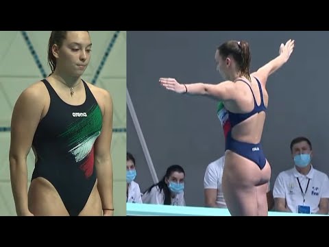 QQQsports - Elisa Pizzini from Italy - 1m Springboard - Junior Diving Championships  #diving