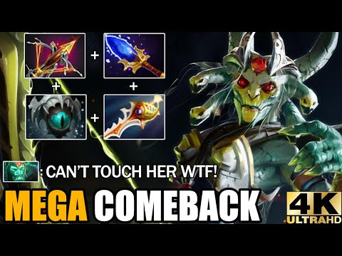 IMBA 1 VS 5 Final Boss Medusa With Eye of Skadi + Ballista Deleted All - Epic Mega Comeback Dota 2