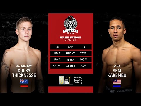 Eternal MMA 70 - Colby Thicknesse VS Sem Kakembo - MMA Fight Video