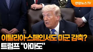 이탈리아·스페인서도 미군 감축?…트럼프 "아마도" / 연합뉴스TV (YonhapnewsTV)