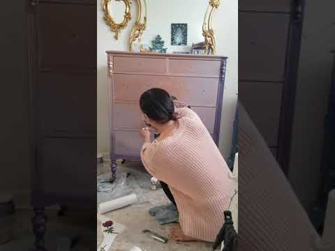 Blending Metallic Paint for A Whimsical Dresser - Eclat Designs By Crystin
