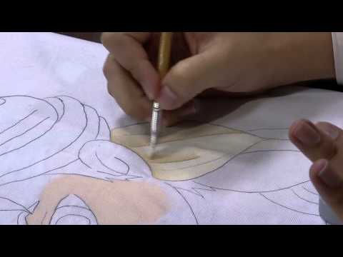 Mulher.com 05/02/2015 - Thanynha pintura em tecido por Elsa Frozen Parte 1