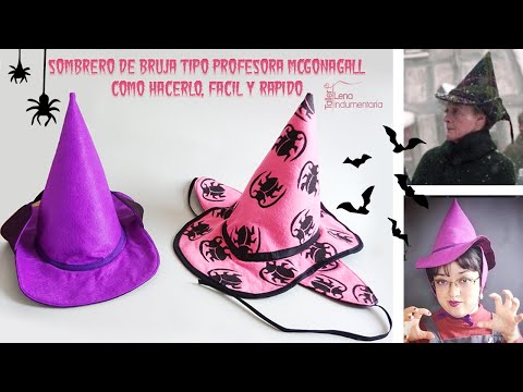 #DIY #TUTORIAL SOMBRERO DE BRUJA TIPO PROFESORA MCGONAGALL #MCGONAGALL #WITCHHAT #HARRYPOTTER #BRUJA