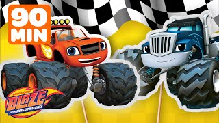Blazing Race as Crafted Monster Machines! #3 🏁 w/ Blaze & Crusher | Blaze and the Monster Machines