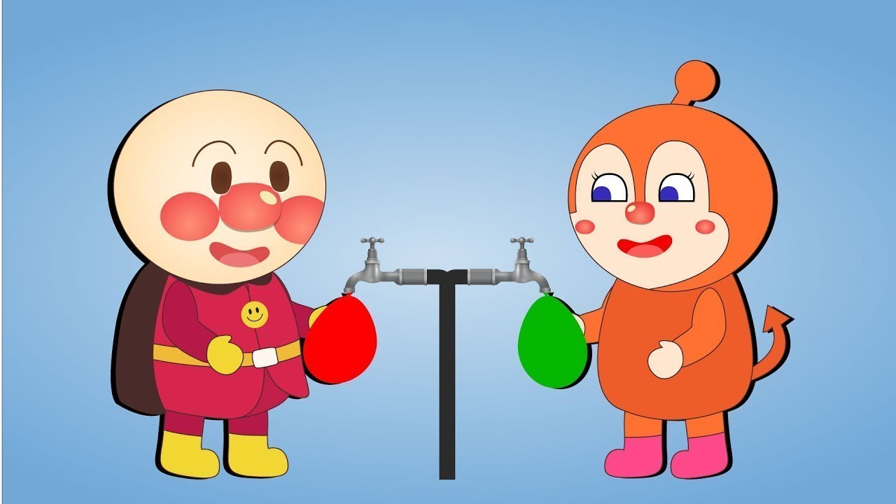 アンパンマン 色を学ぶ アニメ カレーパンマン ばいきんまん メロンパンナちゃん 子供向けアニメ Anpanman toys animation 36