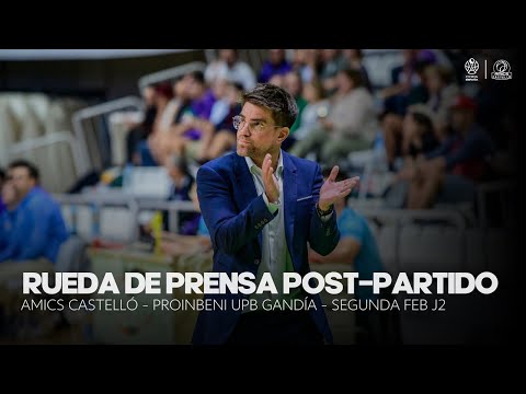 RUEDA DE PRENSA POST-PARTIDO | JOSÉ LUIS PICHEL | AMICS CASTELLÓ VS UPB GANDÍA | SEGUNDA FEB J2