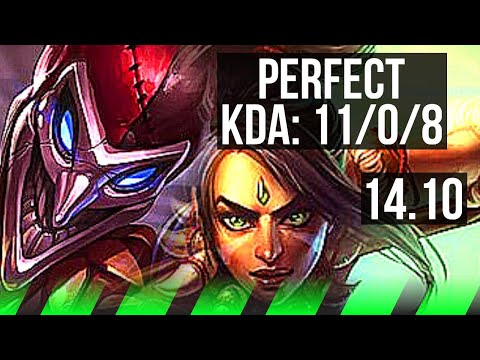 SHACO vs NIDALEE (JGL) | 11/0/8, Legendary, 700+ games, Rank 10 Shaco | KR Grandmaster | 14.10