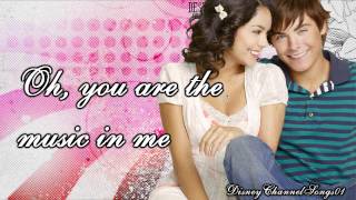 Vanessa Hudgens &amp; Zac Efron [Gabriella &amp; Troy] - You Are The Music In Me With Lyrics