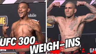 UFC 300 Official Weigh-Ins: Pereira vs Hill