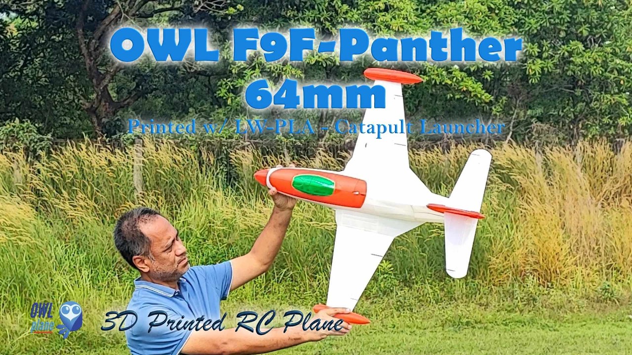 3D Printed RC Plane | OWL F9F-P 64mm EDF 4s 2200mAh Part #1