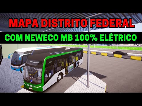 🔴Gameplay Mapa Distrito Federal Com Bus Elétrico | Proton Bus Simulator | Mapa de Brasília | Mods