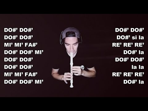 INTENTIONS - Justin Bieber en Flauta Dulce con Notas (Recorder)