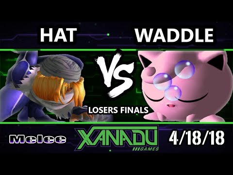 S@X 246 SSBM - Waddle (Jigglypuff) Vs. hat (Sheik, Captain Falcon, Marth) - Smash Melee Losers Final