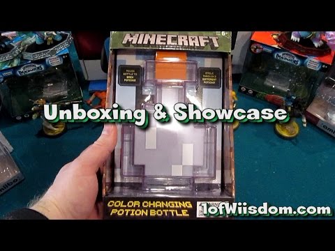 Minecraft Think Geek Color Changing Potion Bottle Unboxing & Showcase