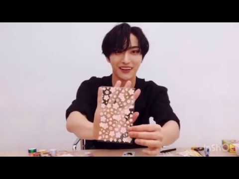 Seonghwa and his sticker collection ( ft. ATEEZ stealing food )