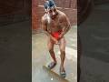 Bodybuilder Wrestler Taking Bath For Akhada Viralvideo Coolwater Shortvideo Trending