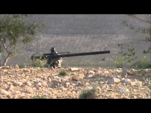 استهداف لواء رجال الله في القلمون بمدفع 106 مواقع قوات النظام داخل كتيبة الصواريخ والمركبات في منطقة القلمون في ريف دمشق ضمن ضمن معركة فتح "المدائن"