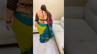 Hot bhabhi chubby navel😜 backless saree dance�