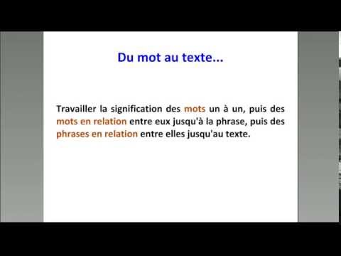 Conférence : Pourquoi faut-il apprendre à comprendre les textes pour bien apprendre à lire