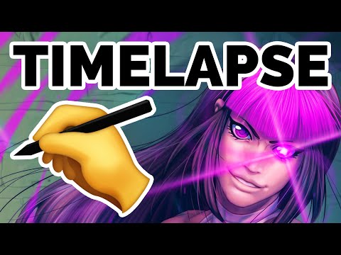 Juri Han and Kara - Street Fighter - Art Commission - Timelapse - DasGnomo