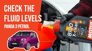 Youtube thumbnail of video "How to check the fluid levels Panda mk3 1.2 8V 📏"