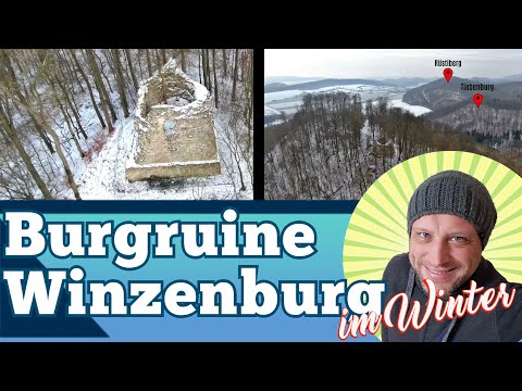 Burg Winzenburg - Burgruine Bergfried von oben - Apenteiche Apenteichquelle - Wandern im Sackwald