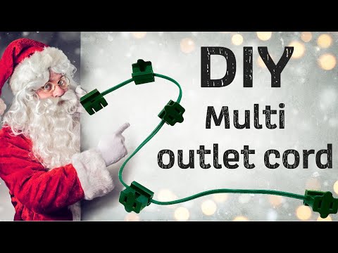 DIY Multi Outlet Cord for Christmas Decorations - SPT1 wire vampire plugs