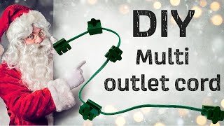 DIY Multi Outlet Cord for Christmas Decorations - SPT1 wire vampire plugs