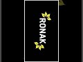 Ronak Name Love