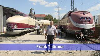Treffen zweier Schienenlegenden in Nürnberg. Filmausschnitte aus dem Eisenbahn-V
