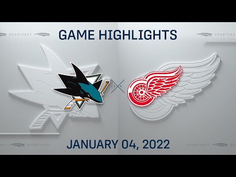 NHL Highlights | Sharks vs. Red Wings - Jan. 4, 2022