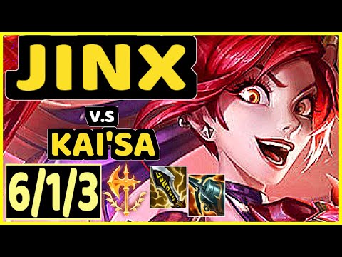GANKZERO (JINX) vs KAI'SA - 6/1/3 KDA BOTTOM ADC CHALLENGER GAMEPLAY - KR