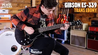 Video thumbnail for No Talking...Just Tones | Gibson ES-339 Trans Ebony by Peach Guitars