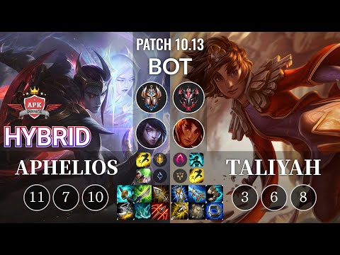 APK HyBrid Aphelios vs Taliyah Bot - KR Patch 10.13