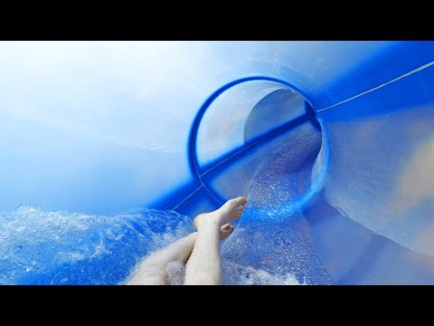 Blue AQUATUBE Water Slide at Aquacinema Kisvárda