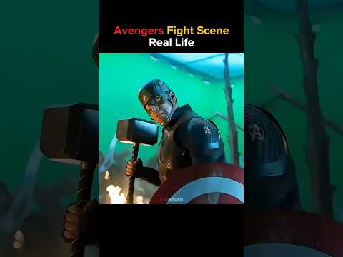 Avengers Endgame Fight Scene in  Movie Vs Real Life ☠️ #shorts