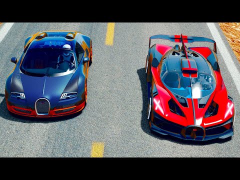 Bugatti Bolide vs Bugatti Veyron Grand Sport Vitesse at Desert Drag Race