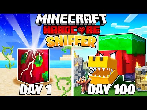 MaxCraft - I Survived 100 DAYS as a SNIFFER in HARDCORE Minecraft!