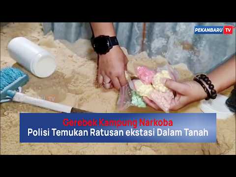 Gerebek Kampung Narkoba, Polisi Temukan Ratusan Ekstasi Dalam Tanah