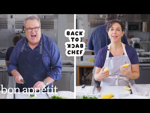 Eric Stonestreet Tries to Keep Up With a Professional Chef | Back-to-Back Chef | Bon Appétit