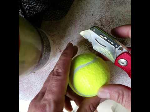 Cut tennis balls for walker Clearance