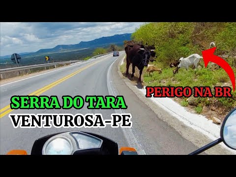 VIAGEM DE MOTO DESCENDO A SERRA DO TARA VENTUROSA PERNAMBUCO.