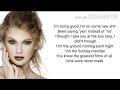 Taylor Swift - The 1 lyrics