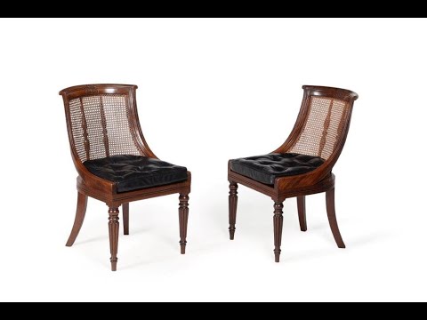 Pair of 19th century library chairs