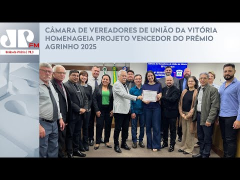 CÂMARA DE VEREADORES DE UNIÃO DA VITÓRIA HOMENAGEIA PROJETO VENCEDOR DO PRÊMIO AGRINHO 2025