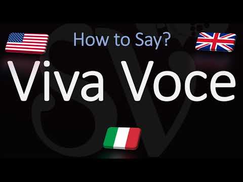 How to Pronounce Viva Voce? (CORRECTLY) Italian & English Pronunciation