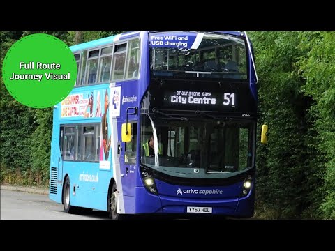 Arriva Leicester 51 Full Route Journey Visual- Leicester City Centre to Braunstone | YY67HDL 4545