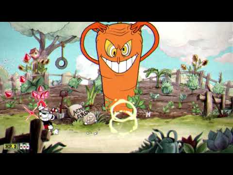Cuphead: The Root Pack Boss Fight (No Hit A+ Rank) [4k 60FPS]